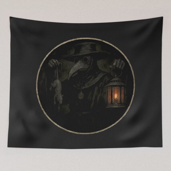 Item preview, Creepy Plague Doctor designed and sold by Funny Vintage Stickers And T-Shirts.