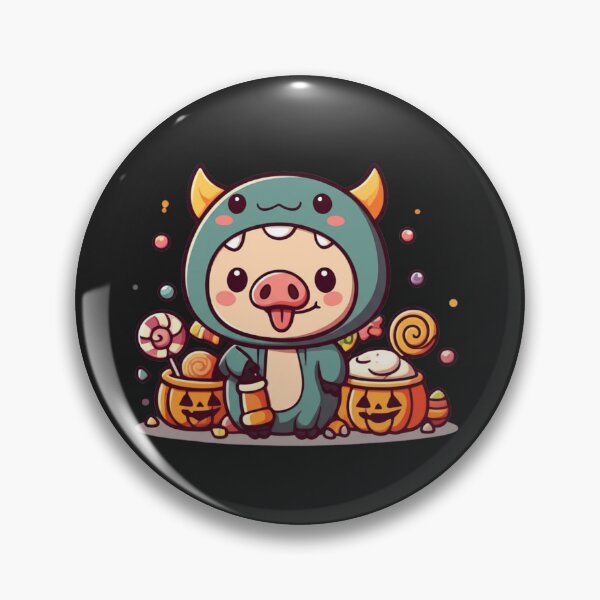 Item preview, Cute Chibi Pig Candy Monster – Funny Kawaii Halloween Design designed and sold by ColorSplash123.