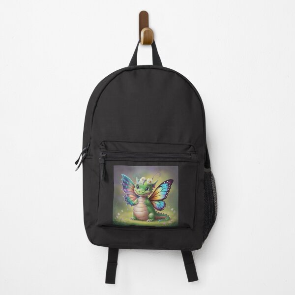 Item preview, cute dragon smiling fantasy cute dragon with butterfly wings with flowers on a green meadow,Legendary Animals,dragon art,Legendary dragon designed and sold by Expressions-Sel.