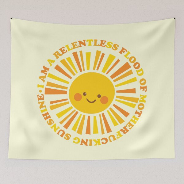 Item preview, Relentless Sunshine Swearing Motivational Quotes designed and sold by chillaxcats.