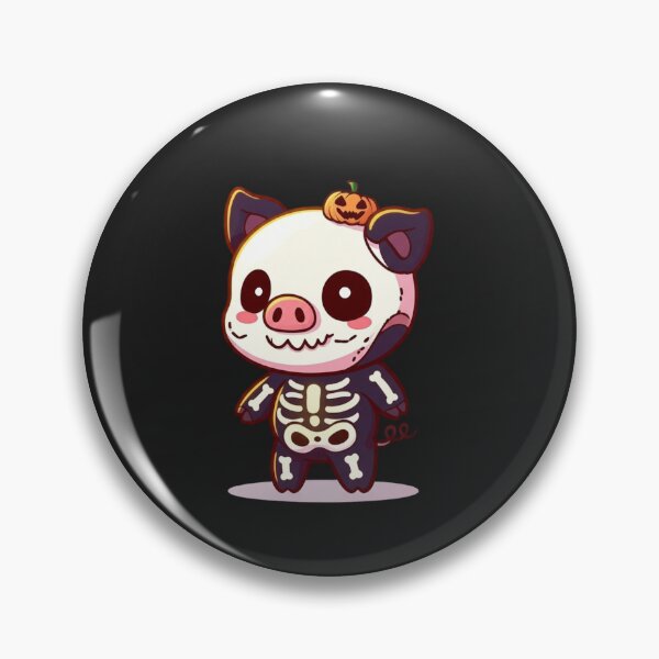Item preview, Cute Chibi Pig Skeleton – Funny Kawaii Halloween Design designed and sold by ColorSplash123.