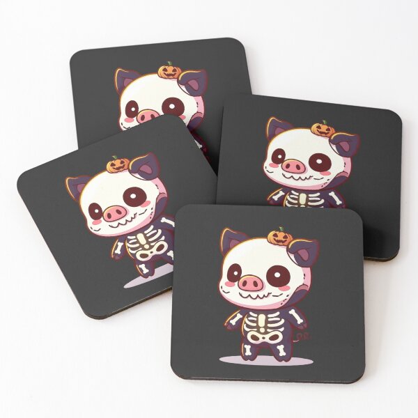 Item preview, Cute Chibi Pig Skeleton – Funny Kawaii Halloween Design designed and sold by ColorSplash123.