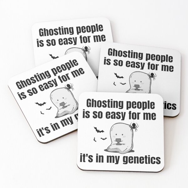 Item preview, Ghosting People is so Easy for me It's in My Genetics | Lazy Introvert Ghost on Phone – Funny Spooky Halloween Design designed and sold by luckyhue.