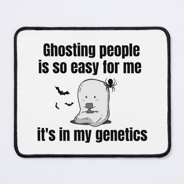 Item preview, Ghosting People is so Easy for me It's in My Genetics | Lazy Introvert Ghost on Phone – Funny Spooky Halloween Design designed and sold by luckyhue.
