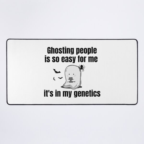 Item preview, Ghosting People is so Easy for me It's in My Genetics | Lazy Introvert Ghost on Phone – Funny Spooky Halloween Design designed and sold by luckyhue.