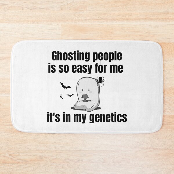 Item preview, Ghosting People is so Easy for me It's in My Genetics | Lazy Introvert Ghost on Phone – Funny Spooky Halloween Design designed and sold by luckyhue.