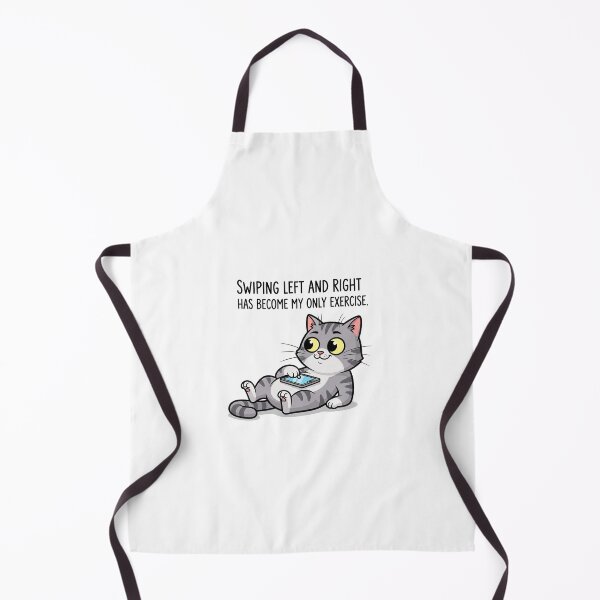 Item preview, Lazy Cat Swiping on a Date App designed and sold by MidLifeDadShop.