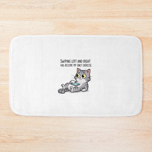 Item preview, Lazy Cat Swiping on a Date App designed and sold by MidLifeDadShop.