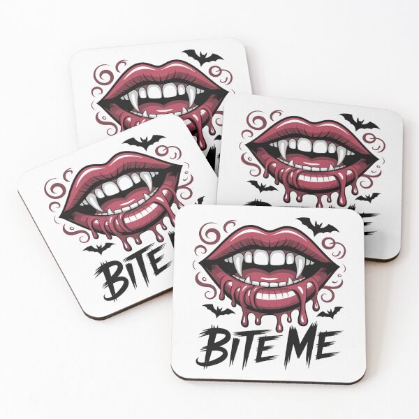 Item preview, Bite Me Vampire Lips Graphic Design | Gothic Halloween Fang Art for T-Shirts, Stickers & Apparel designed and sold by GRAPHIX444.