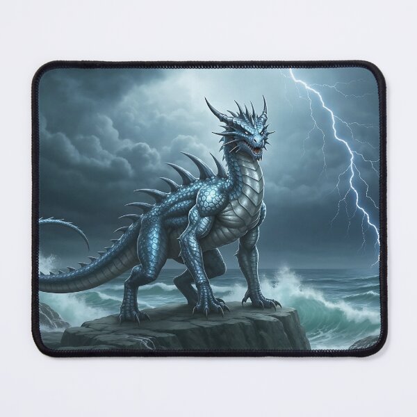 Item preview, Mythical creatures, Power full European dragon in the strom designed and sold by ddtpong27.