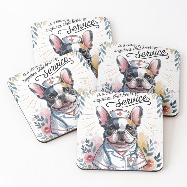 Item preview, French Bulldog Nurse Art Print - Vintage Pastel Animal Healthcare Decor, Compassionate Veterinary Wall Art for Nurses designed and sold by ClinicalHubs.