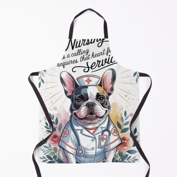 Item preview, French Bulldog Nurse Art Print - Vintage Pastel Animal Healthcare Decor, Compassionate Veterinary Wall Art for Nurses designed and sold by ClinicalHubs.