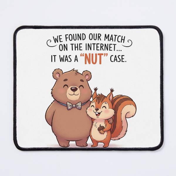 Item preview, Bear and Squirrel Couple designed and sold by MidLifeDadShop.