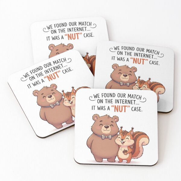 Item preview, Bear and Squirrel Couple designed and sold by MidLifeDadShop.