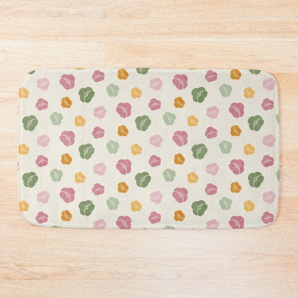 Item preview, Whimsy Ume Plum Blossom Toss in Pink, Green, Gold & Orange – Playful Japanese Floral Pattern – Seigaiha Bloom Collection by Studio Meggi designed and sold by StudioMeggi.