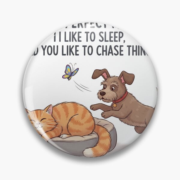 Item preview, Perfect Match - Dog and Cat designed and sold by MidLifeDadShop.