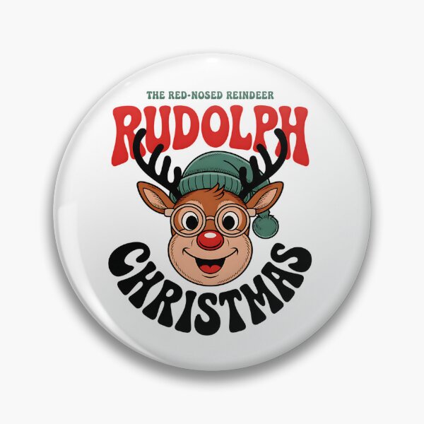 Item preview, Rudolph Red Nose Reindeer – Cute Retro Christmas Cartoon designed and sold by Taans-Creation.