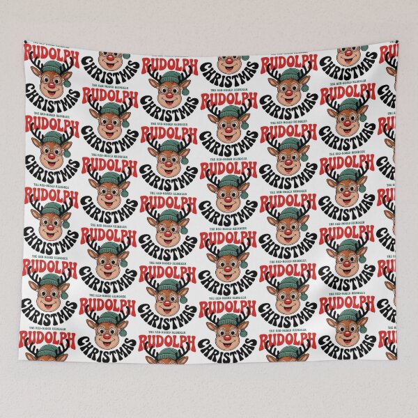 Item preview, Rudolph Red Nose Reindeer – Cute Retro Christmas Cartoon designed and sold by Taans-Creation.