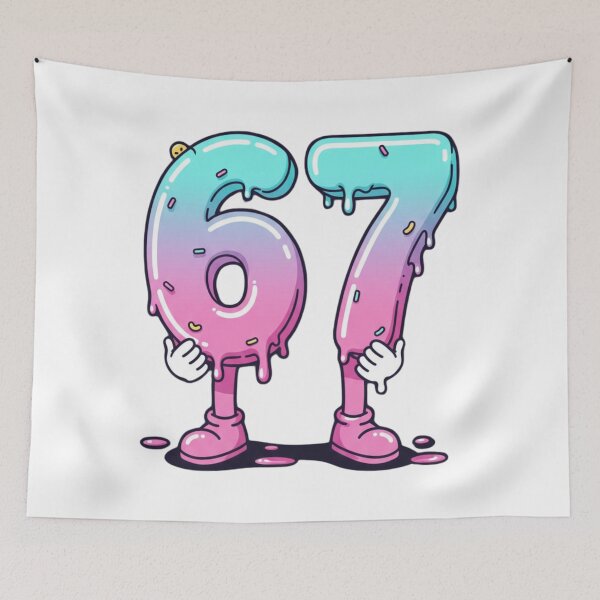Item preview, 67 Ice Cream Drip (Back) Six Seven Meme for Gen Alpha Kids designed and sold by ArtByMigdad.