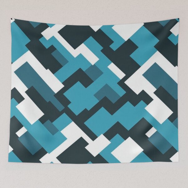 Item preview, Blue Geometric Abstract Pattern designed and sold by PatiMood.