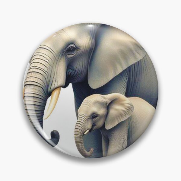 Item preview, Mother elephant and baby elephant designed and sold by AnuNP.