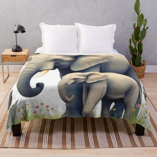 Item preview, Mother elephant and baby elephant designed and sold by AnuNP.