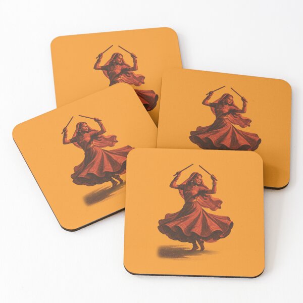 Item preview, Garba Dance Illustration – Navratri Folk Art designed and sold by KAYJAY DESIGNS.