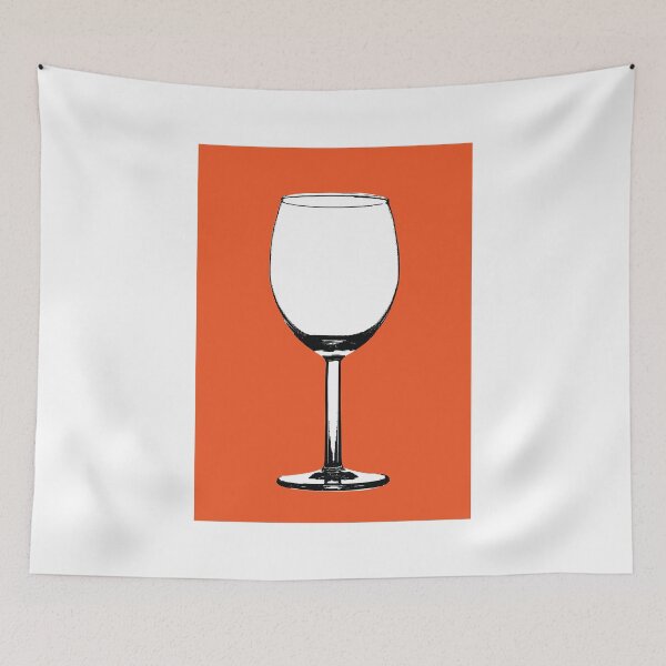Item preview, Wine Glass on Orange designed and sold by Type, Wine, etc..