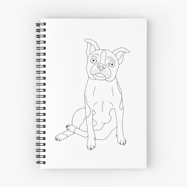 Item preview, Linework Boston Terrier designed and sold by Laurzy Creative.
