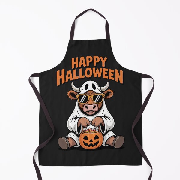 Item preview, Cute Cow Ghost Happy Halloween Trick or Treat designed and sold by Dazeville Studio1541 .