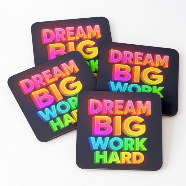 Item preview, Dream big work hard designed and sold by Dogandesighn.