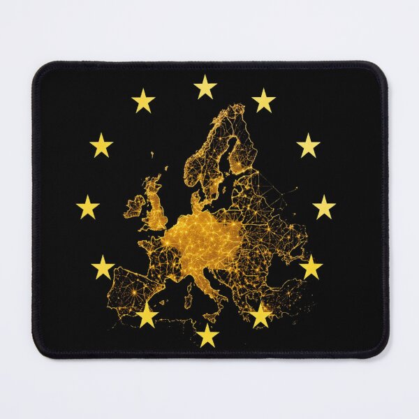 Item preview, Europe – Connected continent with EU stars | Map Art designed and sold by Jawoahl.