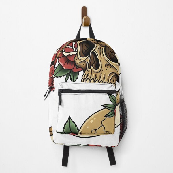 Item preview, Edgy tattoo-inspired design with skull and roses in vintage style. designed and sold by SLDavincy.