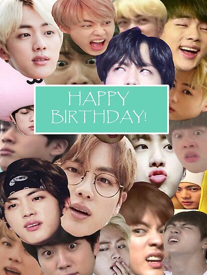 "Jin birthday card" Posters by kaptenzissou | Redbubble