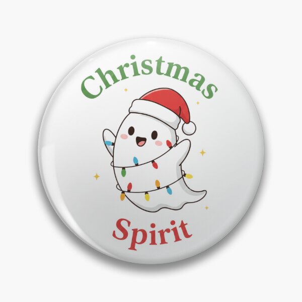 Item preview, Cute Kawaii Christmas Spirit Ghost with Santa Hat designed and sold by THIENVT.