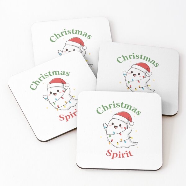 Item preview, Cute Kawaii Christmas Spirit Ghost with Santa Hat designed and sold by THIENVT.