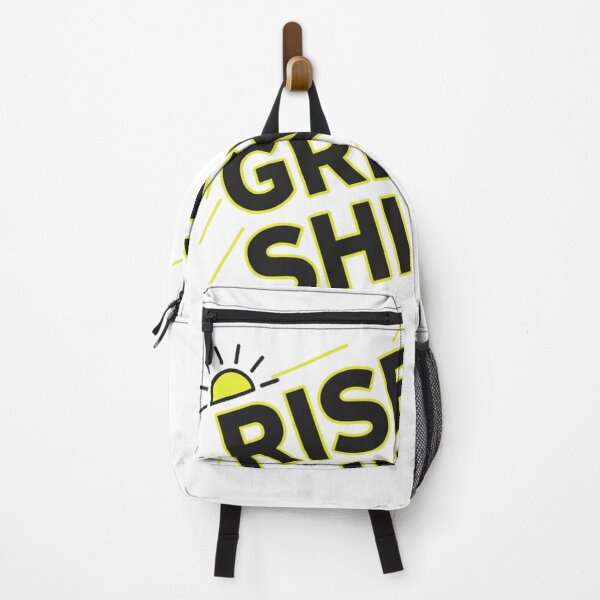 Item preview, Rise Grind Shine Neon Sticker – Gym & Hustle Motivation Quote designed and sold by Momay-designer.