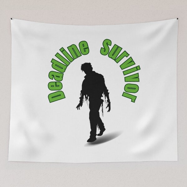 Item preview, Deadline Survivor – Zombie Silhouette Funny Design  Description: designed and sold by Kindloom.