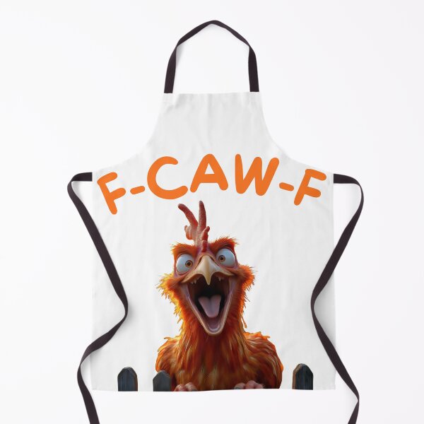 Item preview, F-CAW-F Screaming Chicken with Wild Feathers and Exasperated Eyes Funny Design designed and sold by LiXiCGifts.