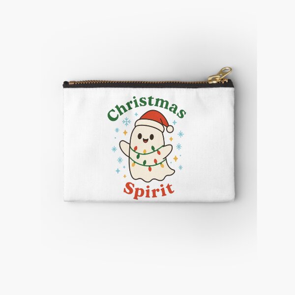 Item preview, Cute Christmas Spirit Ghost with Santa Hat and Lights designed and sold by RocknCat.