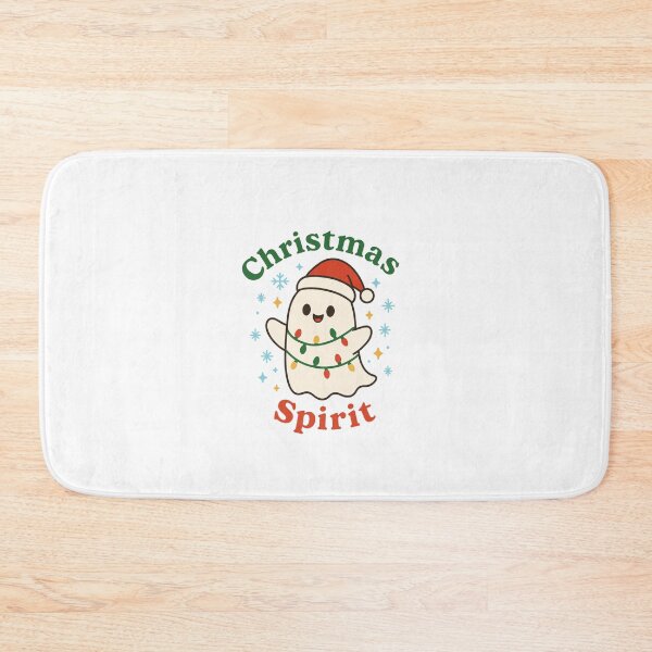 Item preview, Cute Christmas Spirit Ghost with Santa Hat and Lights designed and sold by RocknCat.