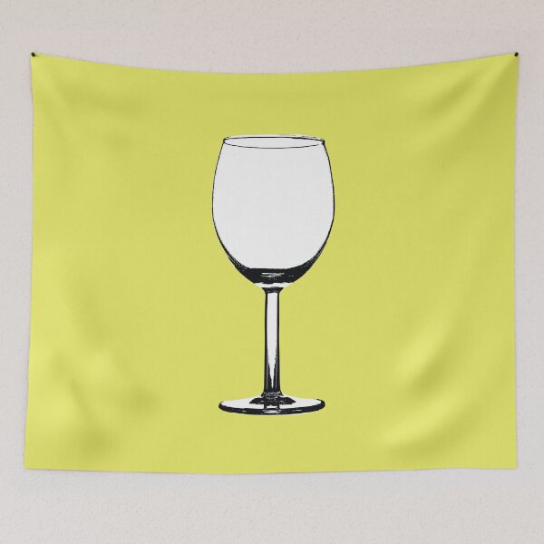 Item preview, Wine Glass on Yellow designed and sold by Type, Wine, etc..