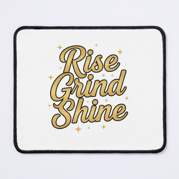 Item preview, Rise Grind Shine Neon Sticker – Gym & Hustle Motivation Quote designed and sold by Momay-designer.