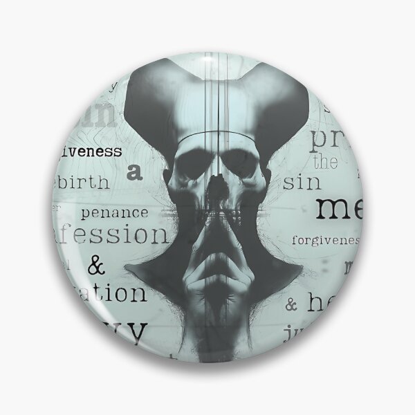 Item preview,  Heavy Metal Skull Sketch Artwork Religious Accents designed and sold by Miesaackson.