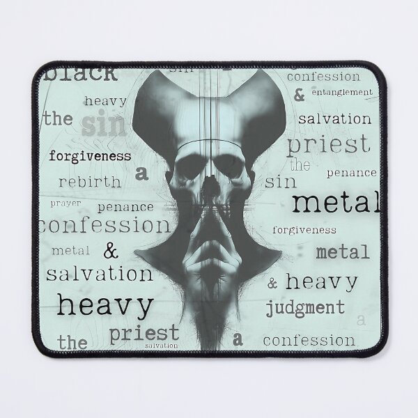 Item preview, Heavy Metal Skull Sketch Artwork Religious Accents designed and sold by Miesaackson.