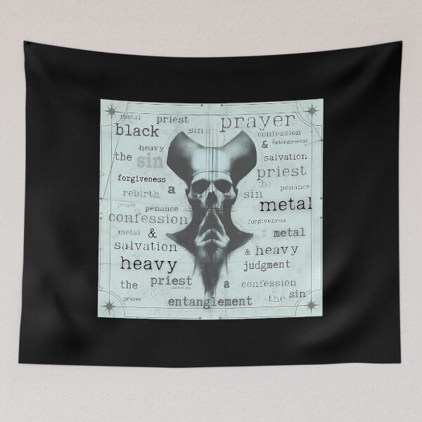 Item preview,  Heavy Metal Skull Sketch Artwork Religious Accents designed and sold by Miesaackson.