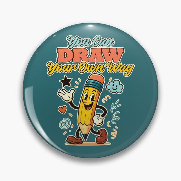 Item preview, Retro Cartoon Pencil - You Can Draw Your Own Way designed and sold by TheJollyDoodle.