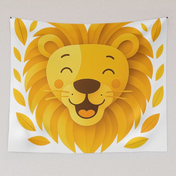 Item preview, A Smiling Lion – Bold, Beautiful & Perfect for Big Cat Lovers! designed and sold by amiplay.
