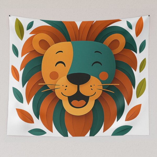 Item preview, A Smiling Lion – Bold, Beautiful & Perfect for Big Cat Lovers! designed and sold by amiplay.