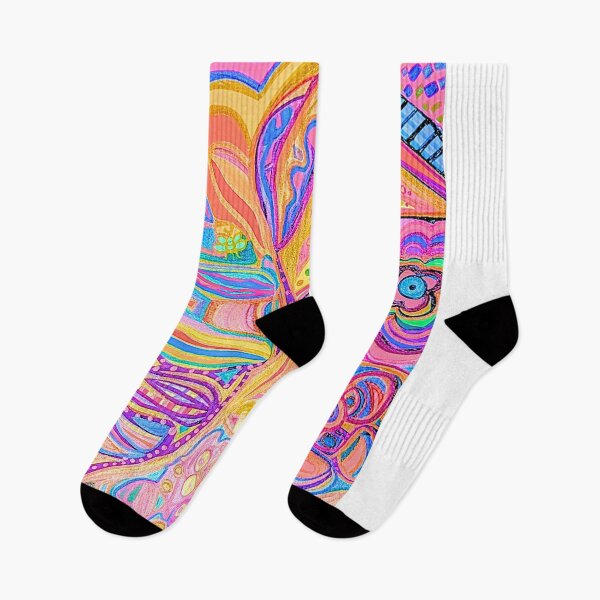 Item preview, Boho Maximalist Abstract | Bright Neon Psychedelic Floral Art designed and sold by DarLenn..